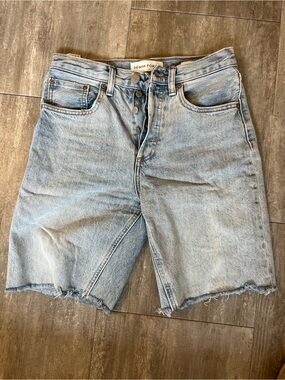 Denim Forum Light Blue High-Rise Denim Shorts